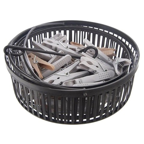 Klamerki na pranie do prania w składanym koszyku 50 sztuk ORION 531157