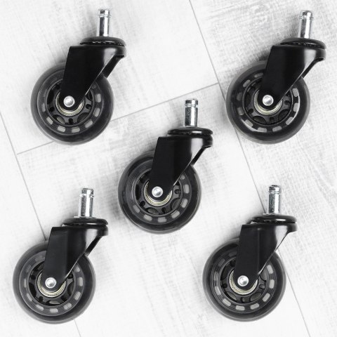 Kółka do fotela IKEA kauczukowe 6.3cm / 10 mm 5 sztuk VILDE 569997