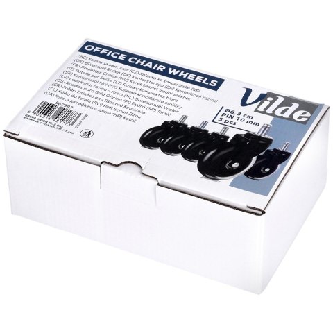 Kółka do fotela IKEA kauczukowe 6.3cm / 10 mm 5 sztuk VILDE 569997