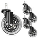 Kółka do fotela IKEA kauczukowe 7.5cm / 10 mm 5 sztuk VILDE 569999