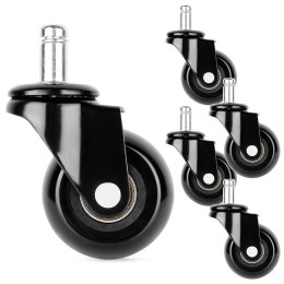Kółka do fotela kauczukowe 5cm / 11 mm 5 sztuk VILDE 569994