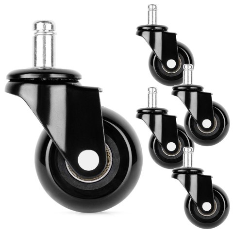 Kółka do fotela kauczukowe 5cm / 11 mm 5 sztuk VILDE 569994