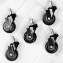 Kółka do fotela kauczukowe 5cm / 11 mm 5 sztuk VILDE 569994