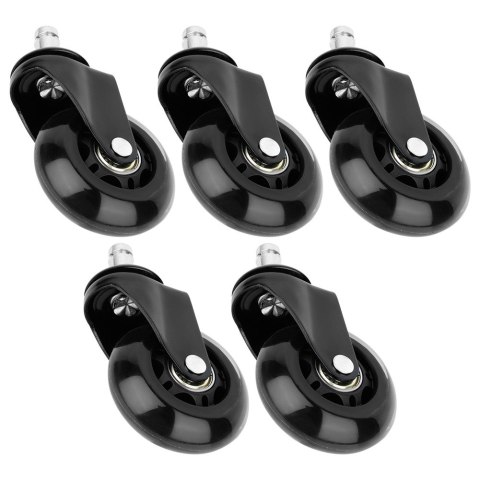 Kółka do fotela kauczukowe 6.3cm / 11 mm 5 sztuk VILDE 569996