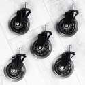 Kółka do fotela kauczukowe 7.5cm / 11 mm 5 sztuk VILDE 569998
