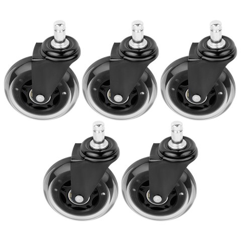 Kółka do fotela kauczukowe 7.5cm / 11 mm 5 sztuk VILDE 569998