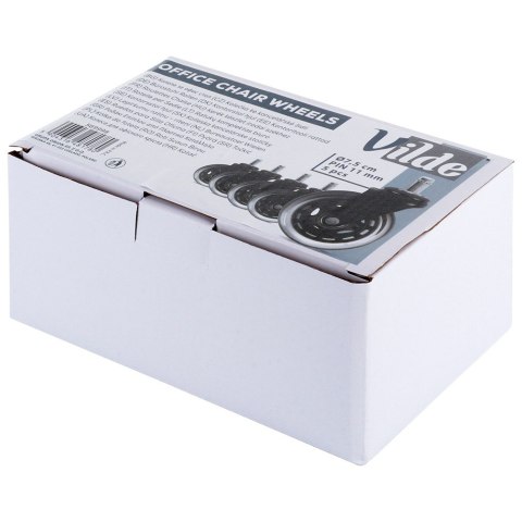 Kółka do fotela kauczukowe 7.5cm / 11 mm 5 sztuk VILDE 569998