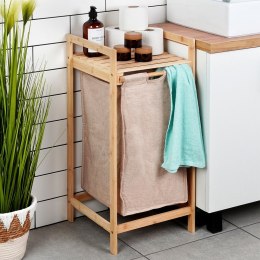 Kosz na pranie ubrania bieliznę do prania bambusowy 33x33x73cm BATHROOM SOLUTIONS 567048
