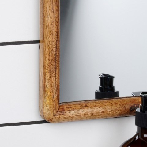 Lustro na ścianę ścienne drewniane prostokątne 40x60cm VILDE 568104