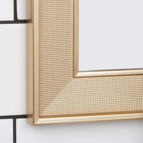 Lustro na ścianę ścienne złote prostokątne 49.5x59.5cm VILDE 568105