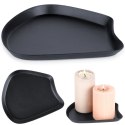 Podstawka pod kompozycje dekoracyjne świece metalowa czarna 17x15.5cm VILDE 568094
