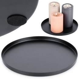 Podstawka pod kompozycje dekoracyjne świece metalowa czarna 21.5cm VILDE 568089