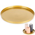 Podstawka pod kompozycje dekoracyjne świece metalowa złota 21.5cm VILDE 568091