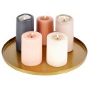Podstawka pod kompozycje dekoracyjne świece metalowa złota 30cm VILDE 568092