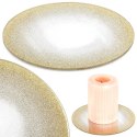 Podstawka pod kompozycje dekoracyjne świece szklana lustrzana brokatowa 15cm VILDE 568085