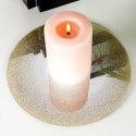 Podstawka pod kompozycje dekoracyjne świece szklana lustrzana brokatowa 15cm VILDE 568085