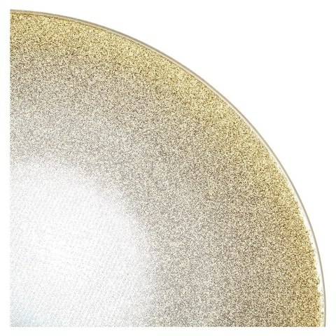 Podstawka pod kompozycje dekoracyjne świece szklana lustrzana brokatowa 20cm VILDE 568086