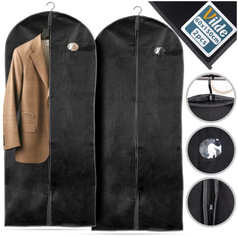 Pokrowiec na ubrania odzież 60x150cm 2 sztuki VILDE 569993