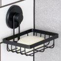 Półka pod prysznic do łazienki łazienkowa metalowa czarna na przyssawkę 13.5x10.5x11.5cm BATHROOM SOLUTIONS 567010