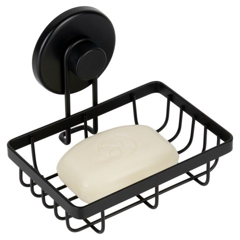 Półka pod prysznic do łazienki łazienkowa metalowa czarna na przyssawkę 13.5x10.5x11.5cm BATHROOM SOLUTIONS 567010