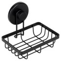 Półka pod prysznic do łazienki łazienkowa metalowa czarna na przyssawkę 13.5x10.5x11.5cm BATHROOM SOLUTIONS 567010