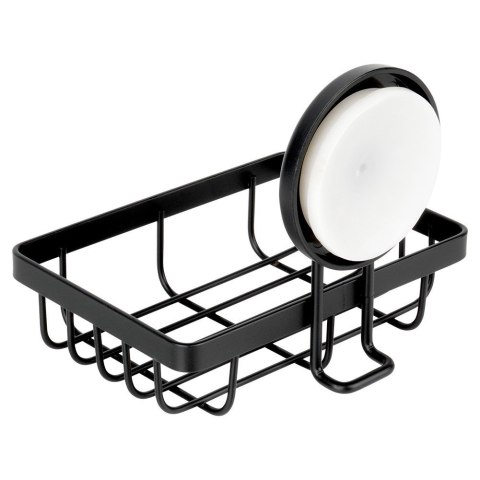 Półka pod prysznic do łazienki łazienkowa metalowa czarna na przyssawkę 13.5x10.5x11.5cm BATHROOM SOLUTIONS 567010