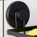 Półka pod prysznic do łazienki łazienkowa metalowa czarna na przyssawki 25x10x8.5cm BATHROOM SOLUTIONS 567008