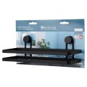 Półka pod prysznic do łazienki łazienkowa metalowa czarna na przyssawki 25x10x8.5cm BATHROOM SOLUTIONS 567008