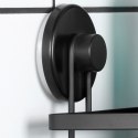 Półka pod prysznic do łazienki łazienkowa metalowa czarna na przyssawki narożna 24x18x12.5cm BATHROOM SOLUTIONS 567047