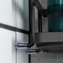 Półka pod prysznic do łazienki łazienkowa metalowa czarna na przyssawki narożna 24x18x12.5cm BATHROOM SOLUTIONS 567047