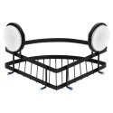 Półka pod prysznic do łazienki łazienkowa metalowa czarna na przyssawki narożna 24x18x12.5cm BATHROOM SOLUTIONS 567047