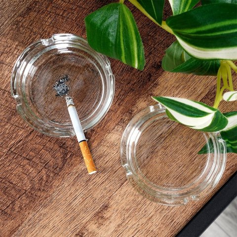 Popielniczka szklana 8cm popielnica popielniczki 2 sztuki VILDE 568122