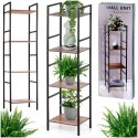 Regał metalowy czarny 29.5x23.5x106.5cm TRENDS4YOU 568119