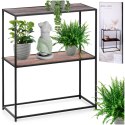 Regał metalowy czarny 70x30.5x85cm TRENDS4YOU 568118