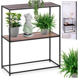 Regał metalowy czarny 70x30.5x85cm TRENDS4YOU 568118