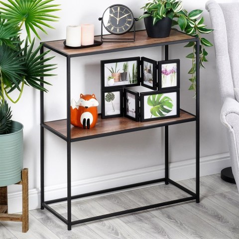 Regał metalowy czarny 70x30.5x85cm TRENDS4YOU 568118