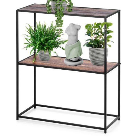 Regał metalowy czarny 70x30.5x85cm TRENDS4YOU 568118