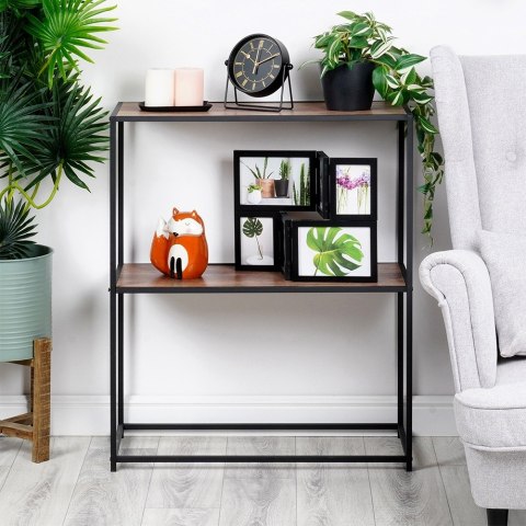 Regał metalowy czarny 70x30.5x85cm TRENDS4YOU 568118