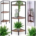 Regał metalowy czarny narożny 23.5x23.5x76cm TRENDS4YOU 568117