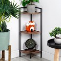 Regał metalowy czarny narożny 23.5x23.5x76cm TRENDS4YOU 568117