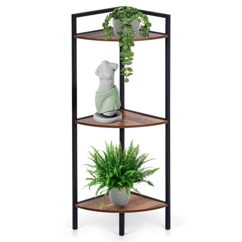 Regał metalowy czarny narożny 23.5x23.5x76cm TRENDS4YOU 568117