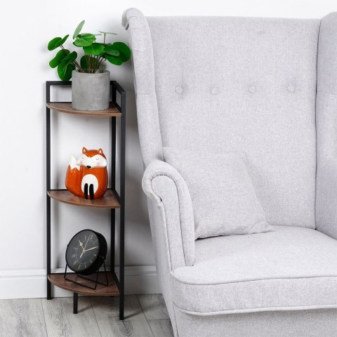 Regał metalowy czarny narożny 23.5x23.5x76cm TRENDS4YOU 568117