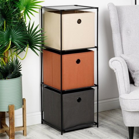 Regał metalowy z pojemnikami 34.5x34.5x100cm STORAGE SOLUTIONS 568099
