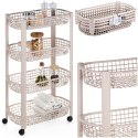 Regał na kółkach 4-poziomowy 46.5x26x79cm EXCELLENT HOUSEWARE 568120