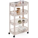 Regał na kółkach 4-poziomowy 46.5x26x79cm EXCELLENT HOUSEWARE 568120