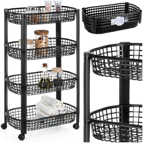 Regał na kółkach 4-poziomowy 46.5x26x79cm EXCELLENT HOUSEWARE 568121