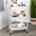 Regał na kółkach metalowy beżowy 3-poziomowy 44x31.5x78.5cm STORAGE SOLUTIONS 568116