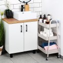 Regał na kółkach metalowy beżowy 3-poziomowy 44x31.5x78.5cm STORAGE SOLUTIONS 568116