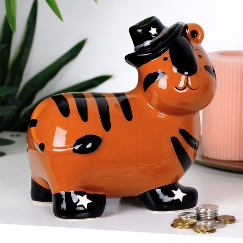 Skarbonka ceramiczna dla dzieci dziecka tygrys VILDE 568076-W5