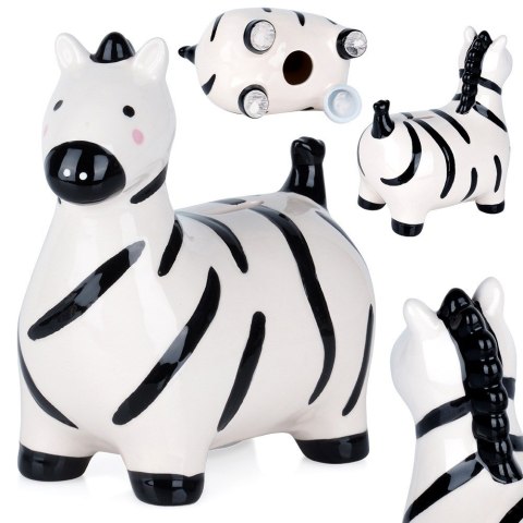 Skarbonka ceramiczna dla dzieci dziecka zebra VILDE 568076-W1